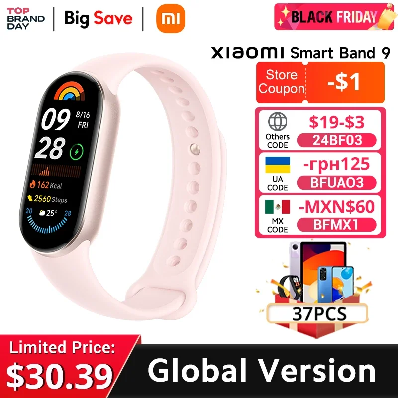 [World Premiere]Global Version Xiaomi Smart Band 9 21-day Battery Life 1.62