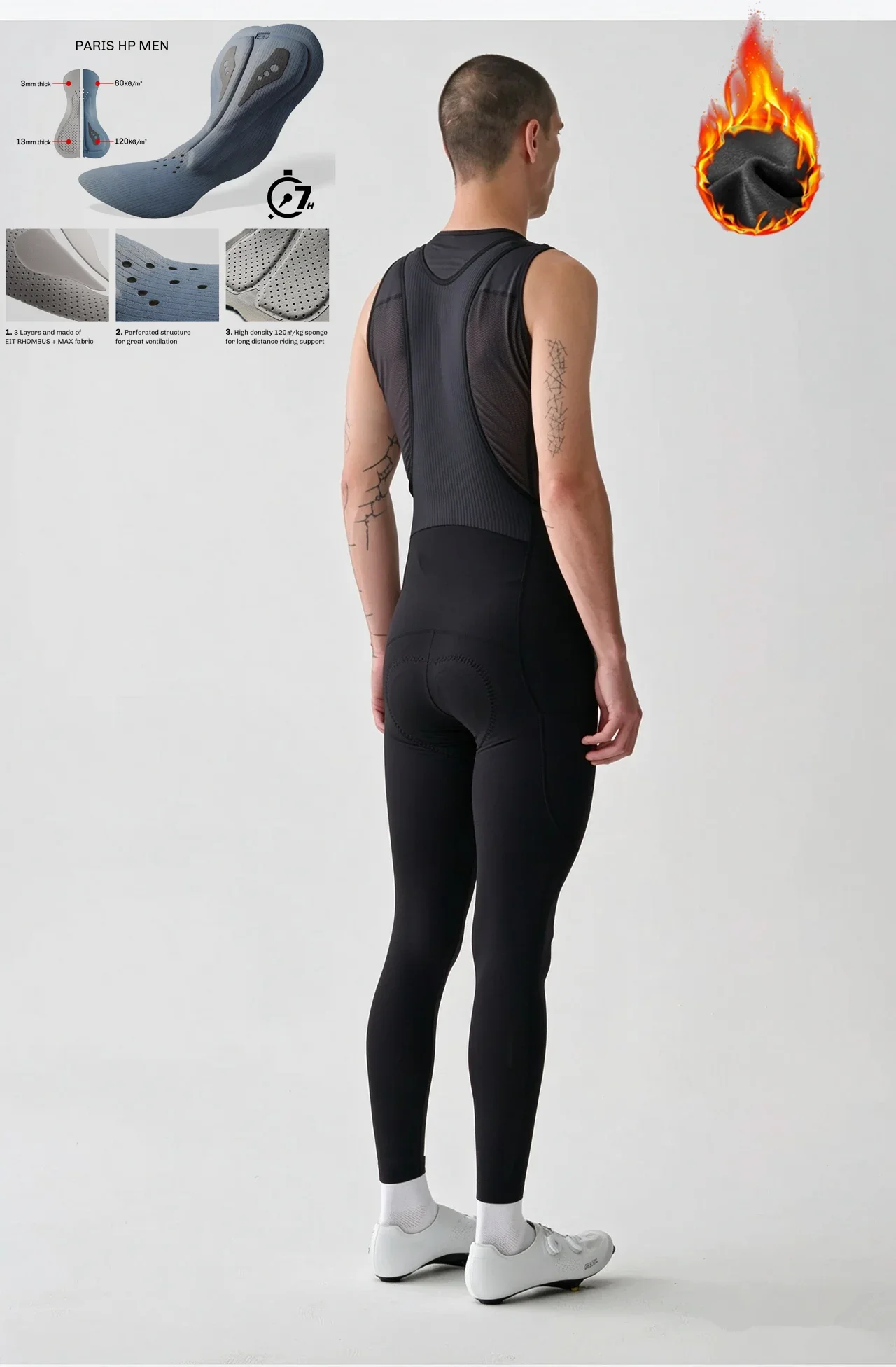 Pantalones largos de ciclismo para hombre, ideales para el invierno, con bolsillos laterales, forro térmico de lana, tipo leggins, para bicicleta de montaña (MTB) y bicicleta de carretera, ropa deportiva.