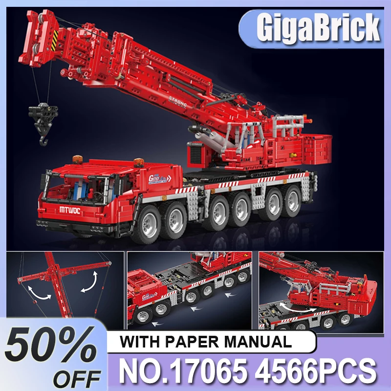 

Mould King 17065 Technical Car Toys The RC Grove GMK Crane Detailed Building Block Bricks Kids Christmas Birthday Gift