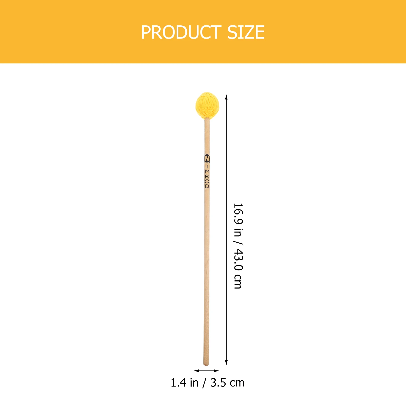 

2 Pcs Maple Pole Marimba Hammer Drumsticks Fun Gesture Shaped Yarn Musical Instruments