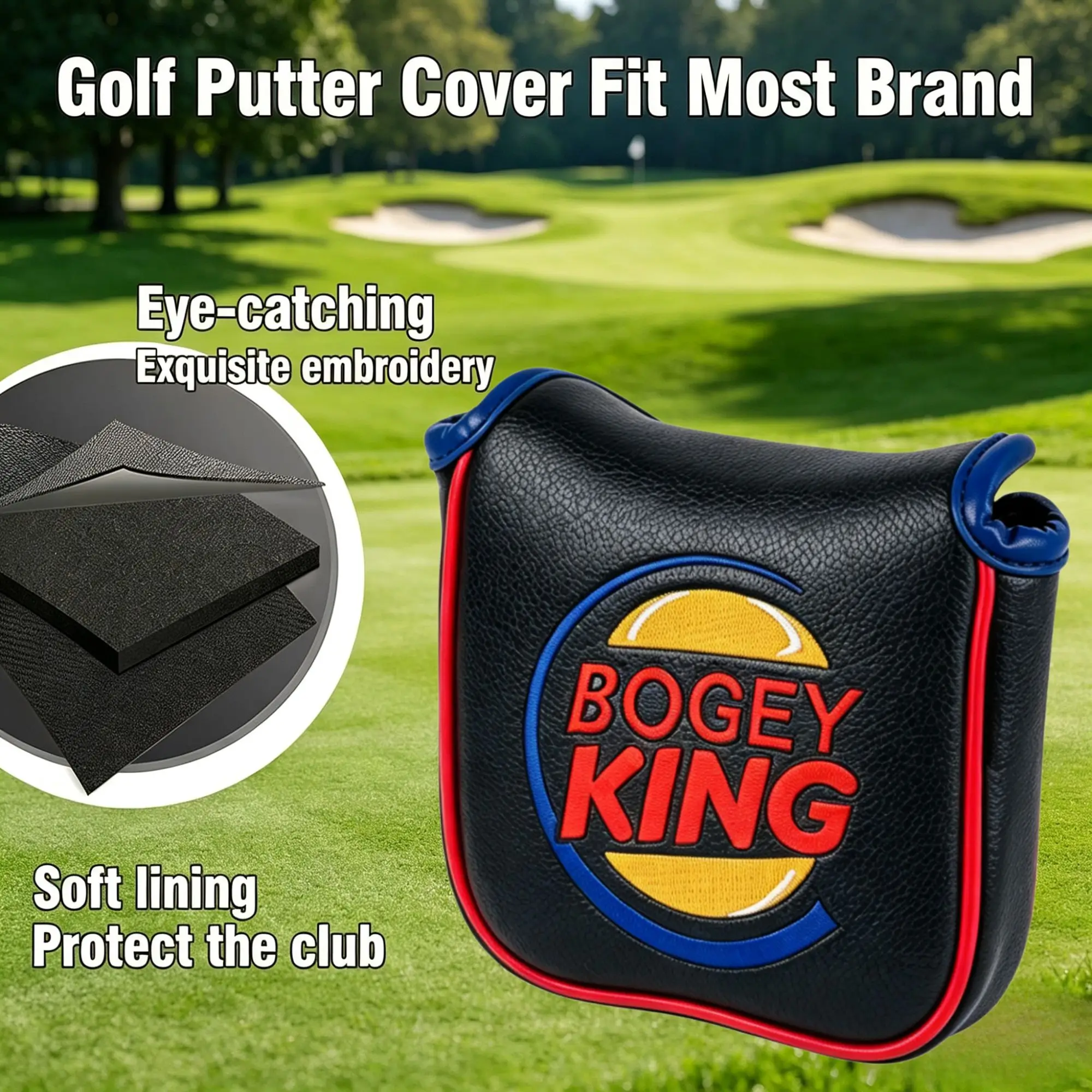 Funny Bogey King Golf Headcove - Putter Mallet Blade ulasan dan harga