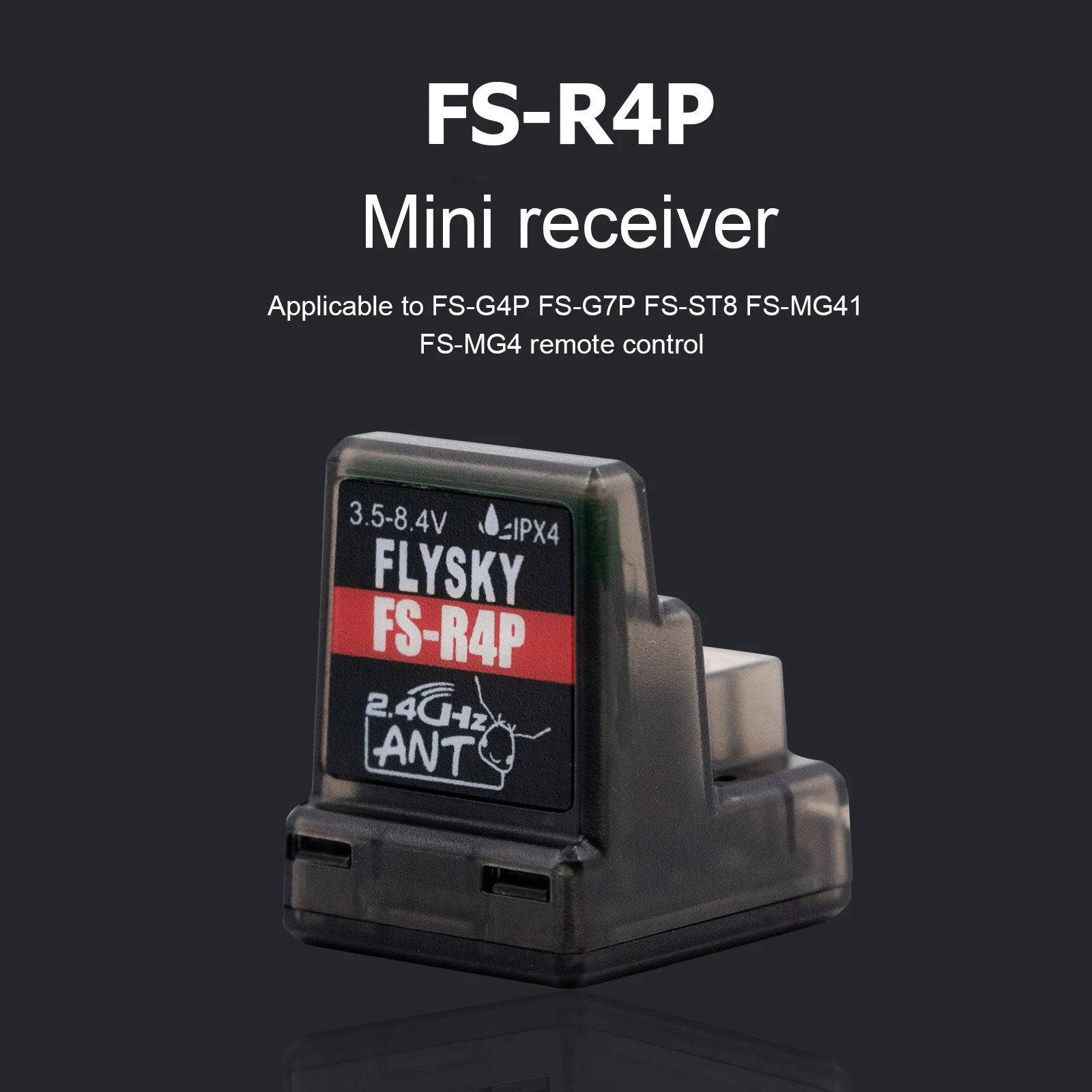 Récepteur Radio Portable antenne unique Flysky FS-R4P récepteur SDR Interface PWM pour voiture pour FS-G4P FS-G7P FS-ST8 FS-MG41 FS-MG4