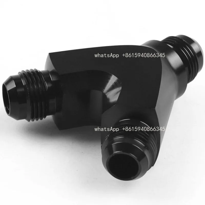 Y-Type Three Way Oil Pipe Fitting AN6 AN8 AN10 Oil Cooler Adapter Connector