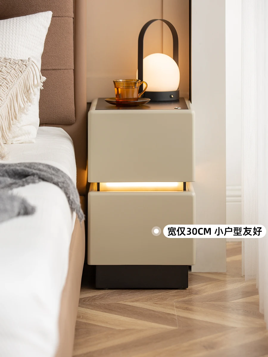 

Health field safe room bedside table small modern minimalist bedroom extremely narrow bedside table luxury high sense 30 cm side