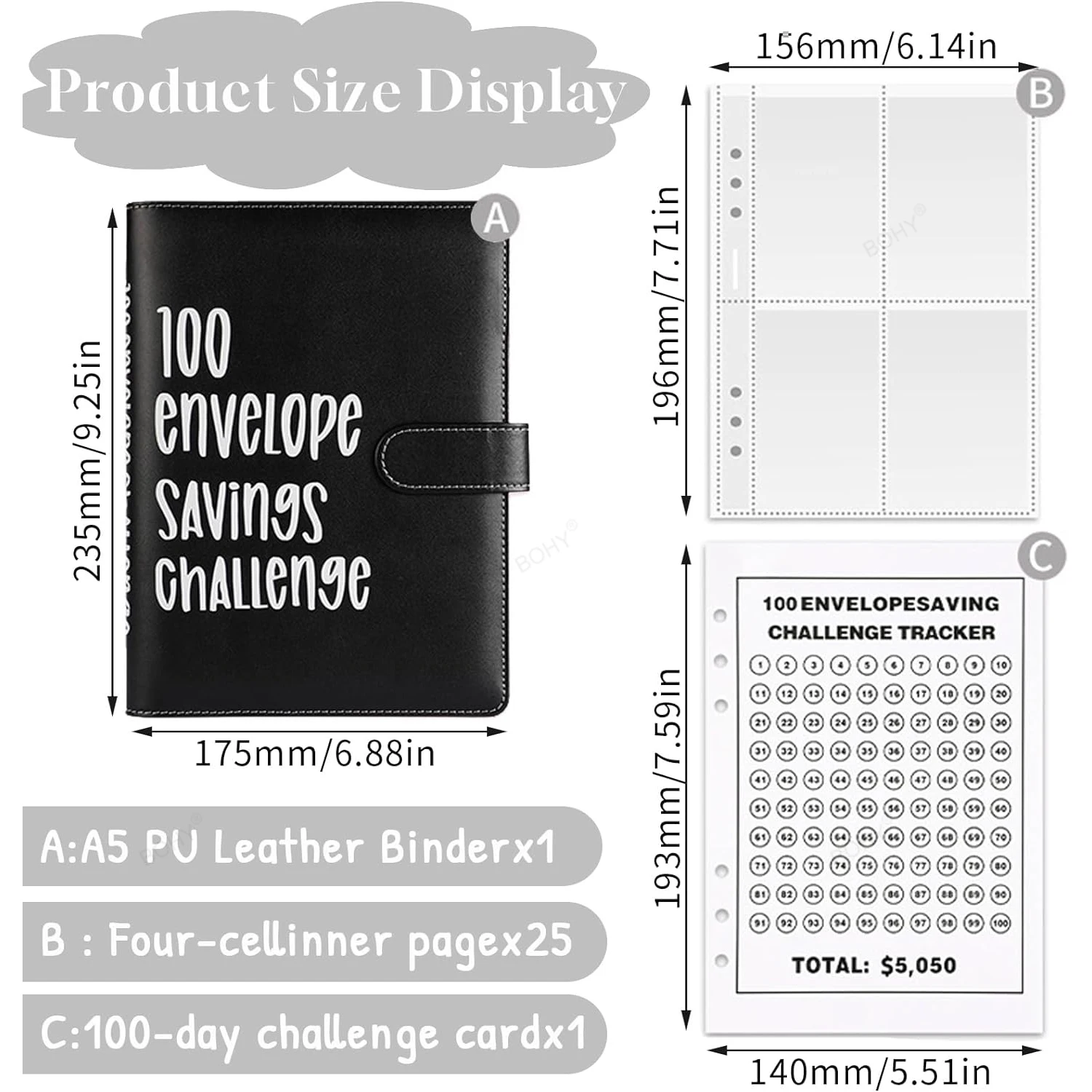 Imagem -06 - Envelope Binder com Envelope em Dinheiro Maneira Fácil e Divertida Economia de Dinheiro Orçamento Planejador 100