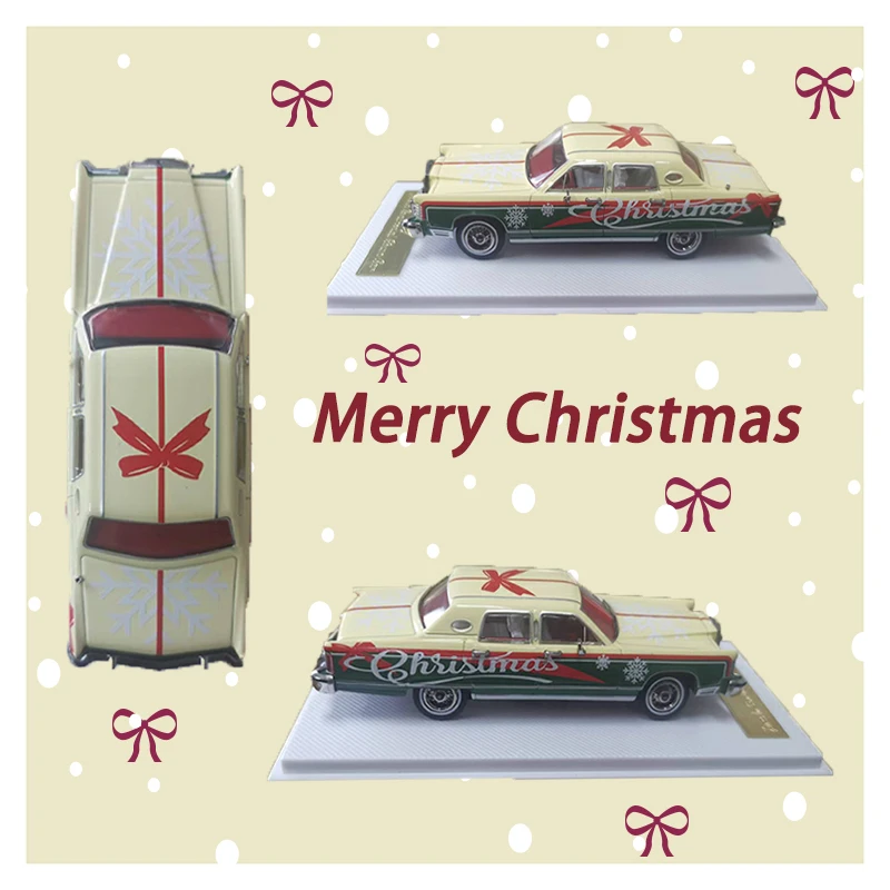 

Литой под давлением масштаб 1:64 1979, Lincoln Continental Town Car, рождественская окрашенная модель автомобиля из сплава, статическое украшение, коллекционные подарочные игрушки