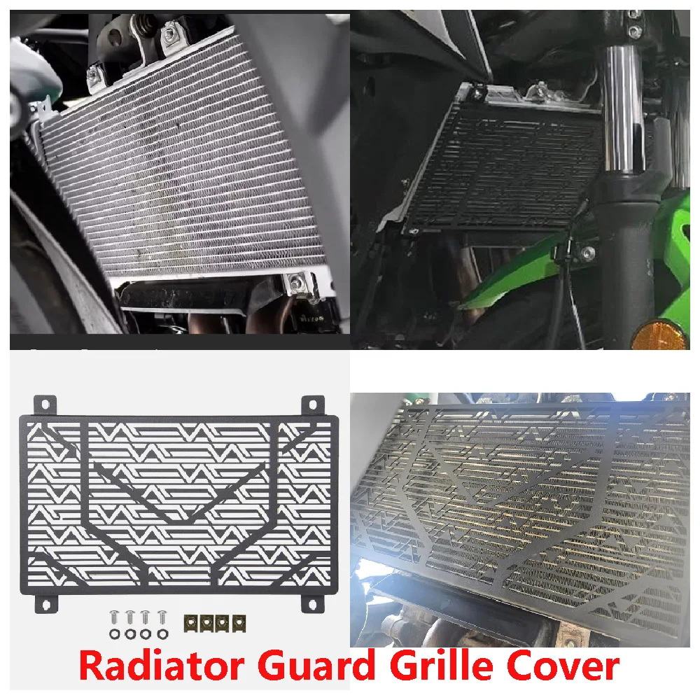 

Fit for Kawasaki Ninja 500 SE 400 ABS KRT Z500 Z400 2018-2025 Motorcycle Radiator Guard Grille Cover & Rear License Plate Holder