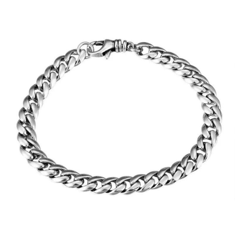

Silver Cuban Link Bracelet: Sleek Bold Statement Jewelry
