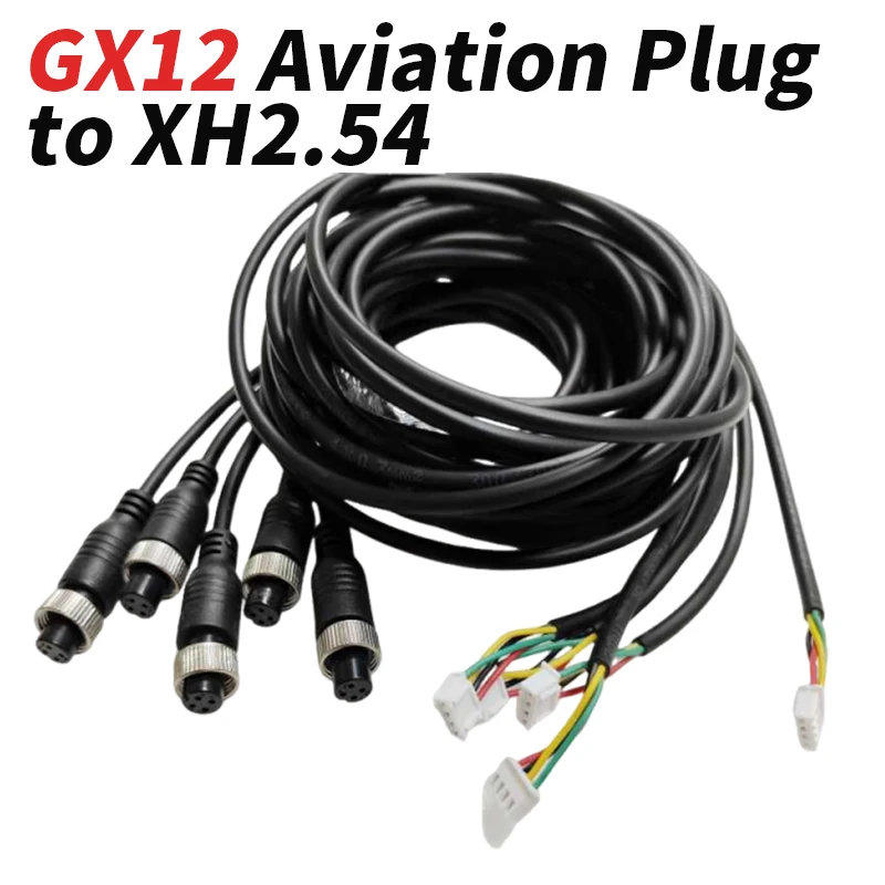 GX12 2Pin to XH2.54 Terminal Wire 3 4 5 6 7 Pin Signal Connection Line GX12 Male Female Aviation Plug to XH2.54 Connector Cable