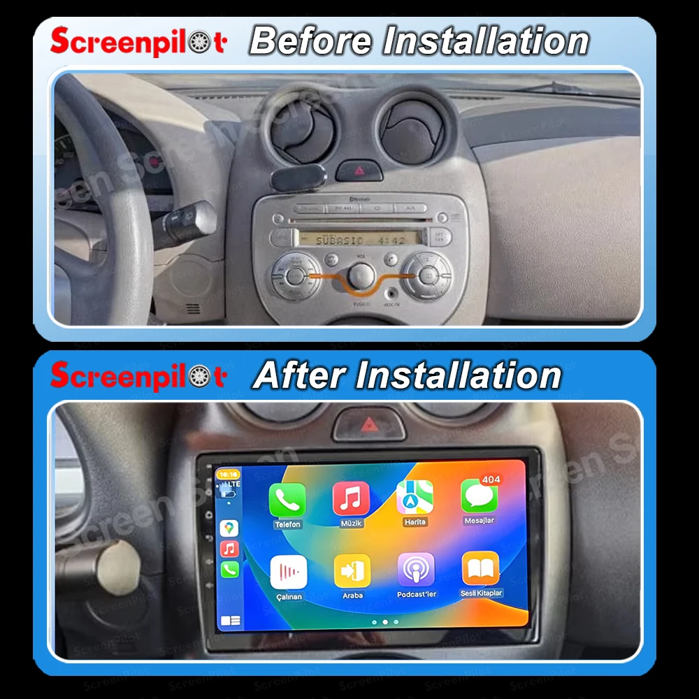 Android 16For Nissan March MICRA 2010 2011 2012 2013 Car Radio Screen Video Player 5G stereo Multimedia 2din GPS Navigation DVD