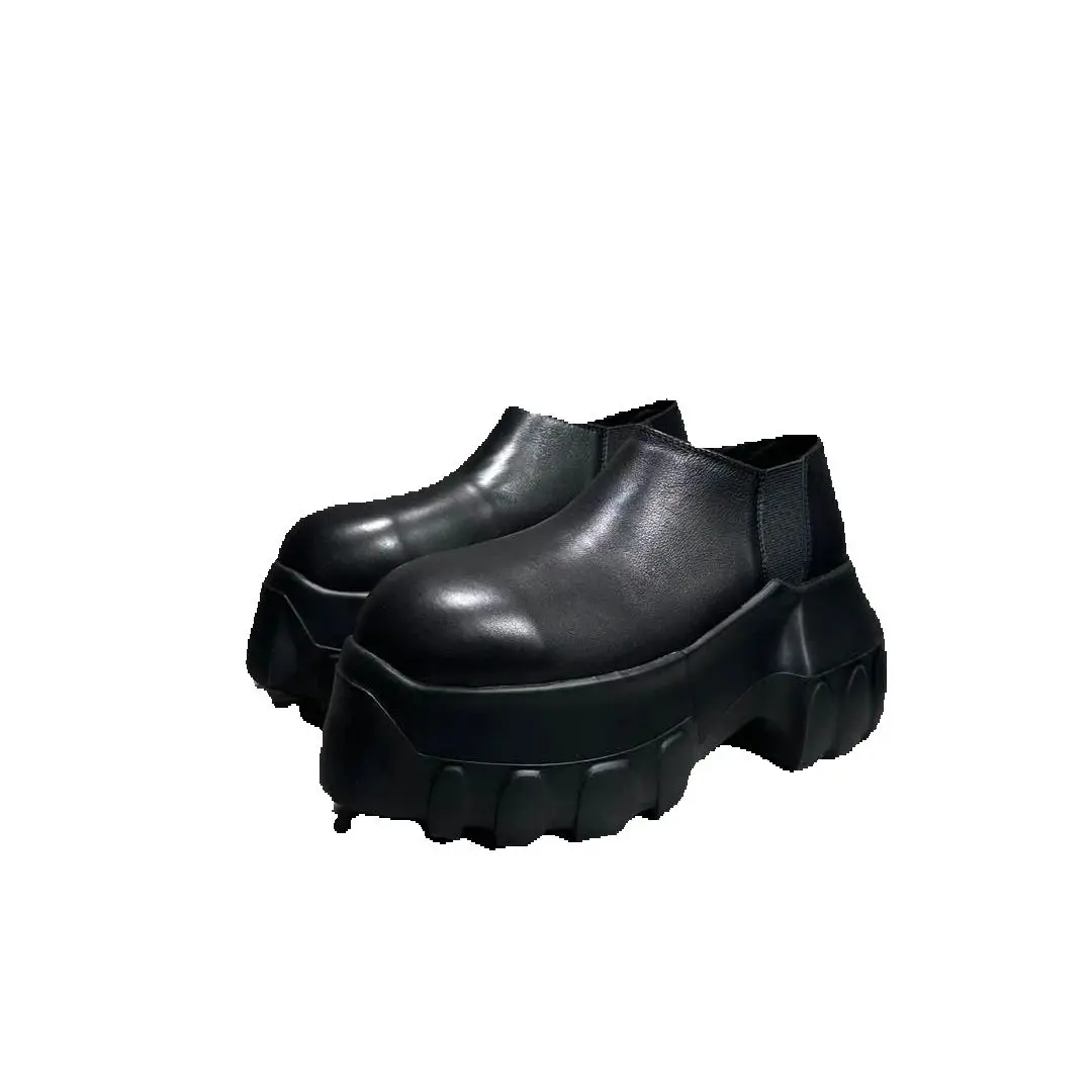 

Qvah Owens Men Casual Shoes Oxford Genuine Leather Women Luxury High Street Autumn Flats Black Platform Loafers Sneakers