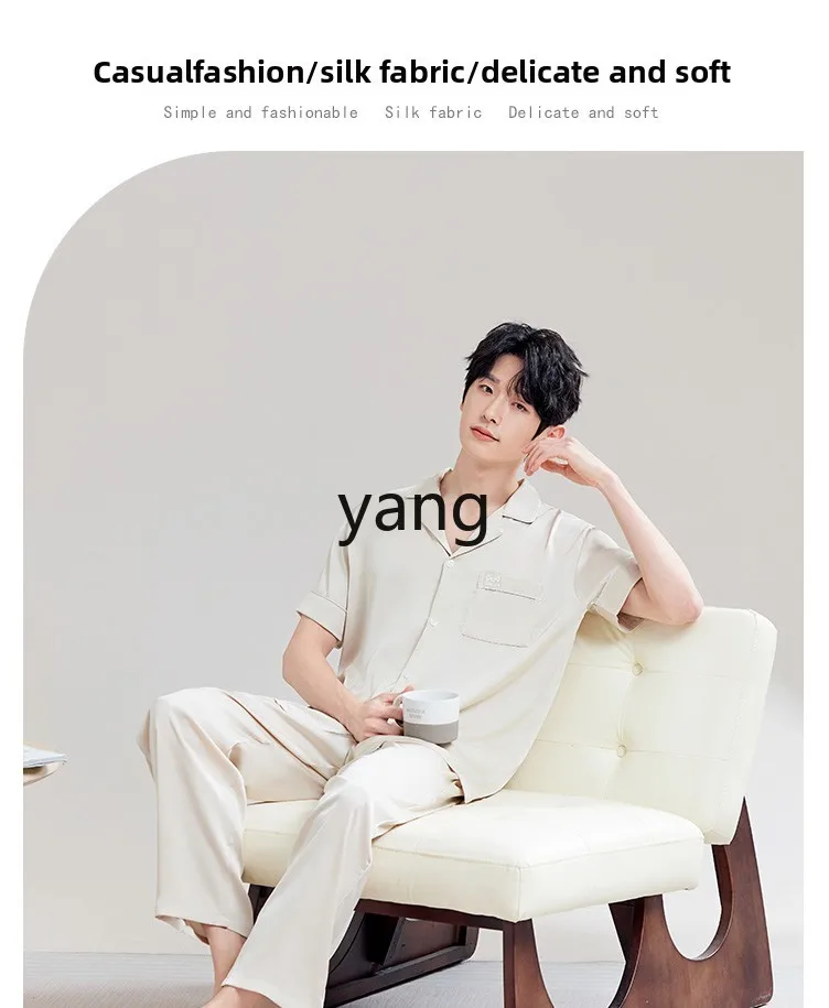 طقم ملابس رجالية صيفية بأكمام قصيرة من LMM بلون سادة وبسيط وكبير الحجم #4