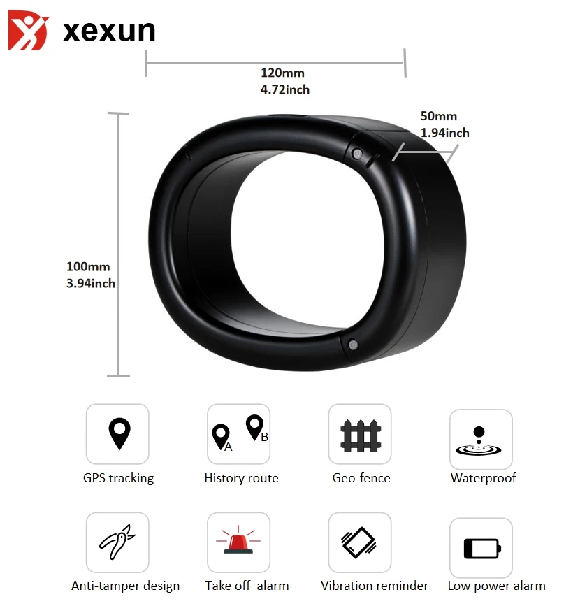 Xexun Gps Probation Ankle Electronic For Prisoners Non Removable Gps Gps Non Removable Personal Tracking prisionero Bracelet