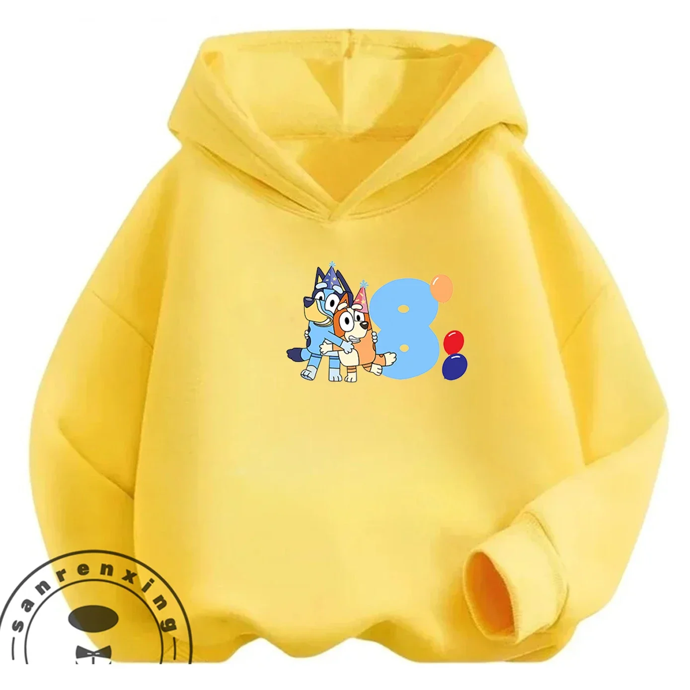 Autumn Winter Casual Kids Hooded Sweatshirt Bluey Street Fa…