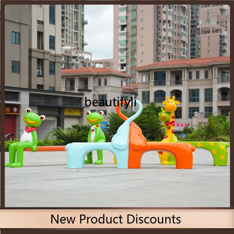 

Outdoor Animal Seat Garden Courtyard Mall Decorative Ornament Shaped Stool Chair