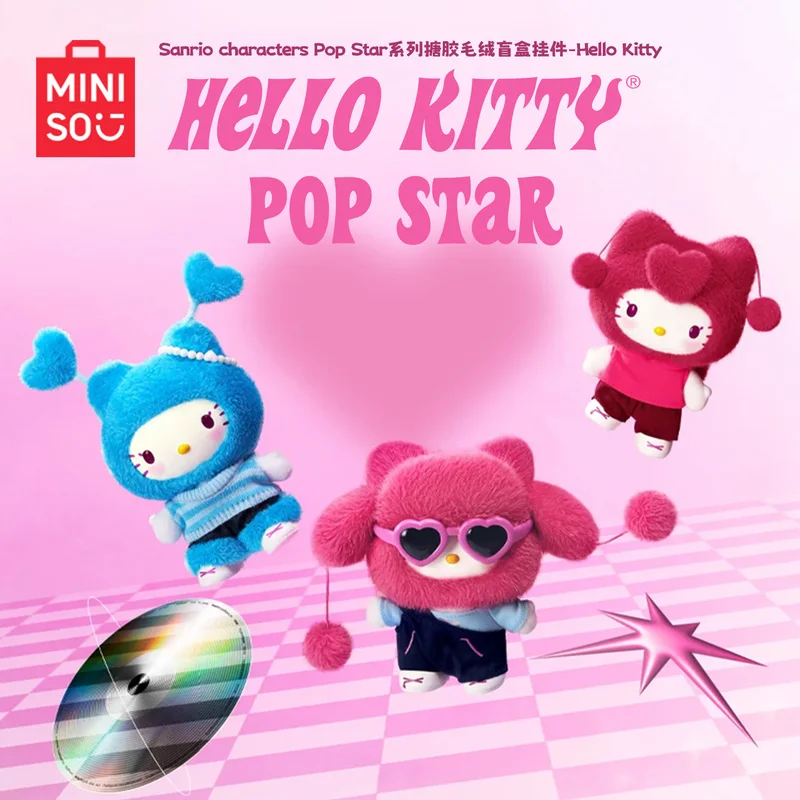 

Горячий оригинальный Hello Kitty Popstar виниловая плюшевая слепая коробка милый рюкзак подвесное украшение Kawaii игрушка для девочек-сюрприз Рождественский подарок