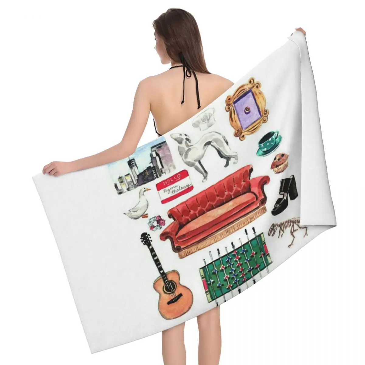 

Friends Bath Beach Towel Microfiber TV Show Travelling Swimming Camping Towels