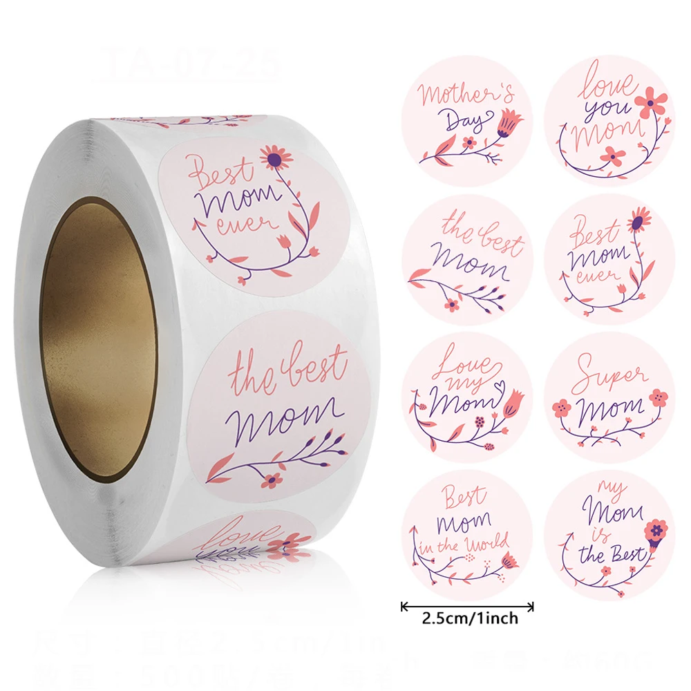 لفة ملصقات للزينة ، ملصقات شكرًا لك ، بطاقات هدايا ، عطلة ، 1 بوصة ، شكرًا لك ، سكرابوكينغ