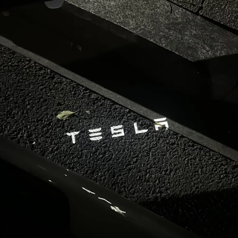 

NEW 2Pcs HD LED Auto Logos Car Door Projector Lamp Welcome Lights For Tesla Model 3 Y X S Courtesy Lamps