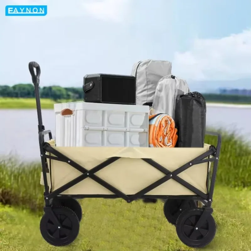 Eaynon Wagon Trolley Garden Camping Utility Foldable Hand Pull Portable Collapsible Folding Wagons