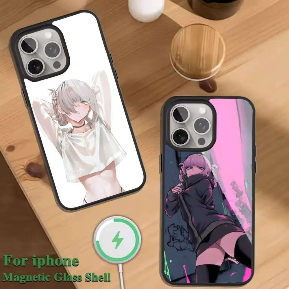 

N-Nazuna cartoon Phone Case For Magnetic Wireless Charge Cover For iphone 16 15 14 13 12 11 Pro Max Plus Coque