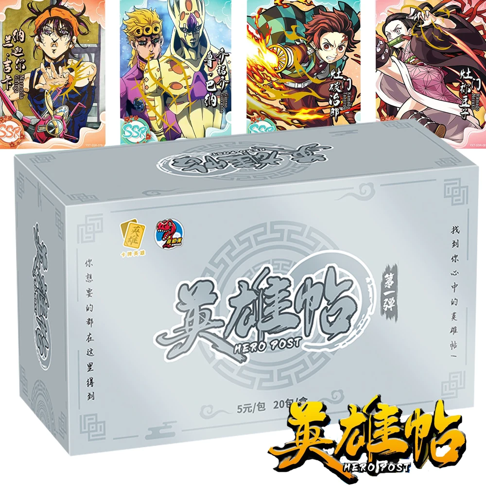 

Original Demon Slayer Cards Collection JoJo's Bizarre Adventure Dragon Ball One Piece Rare Limited Edition Flash Card Child Gift