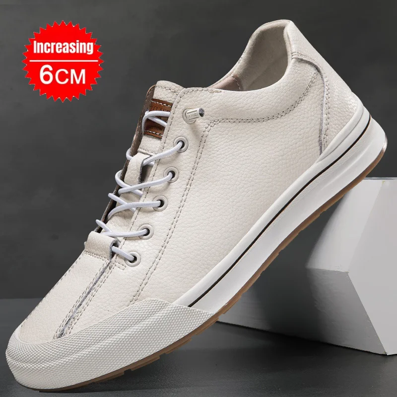 6cm Elevator Shoes Men Lifts Shoes Mens Platform Sneakers Fur Height Increase Shoes with Hidden Insoles Sports Casual Shoes
