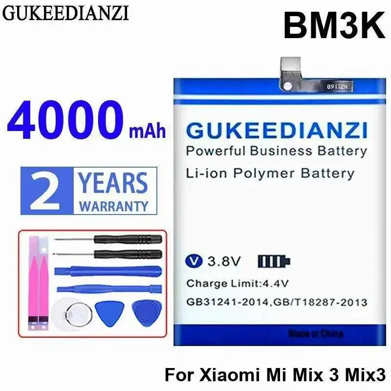 

High-Efficiency 4000Mah BM3K Mobile Phone Battery For Xiaomi MI Mix 3 Mix3 High-Capacity