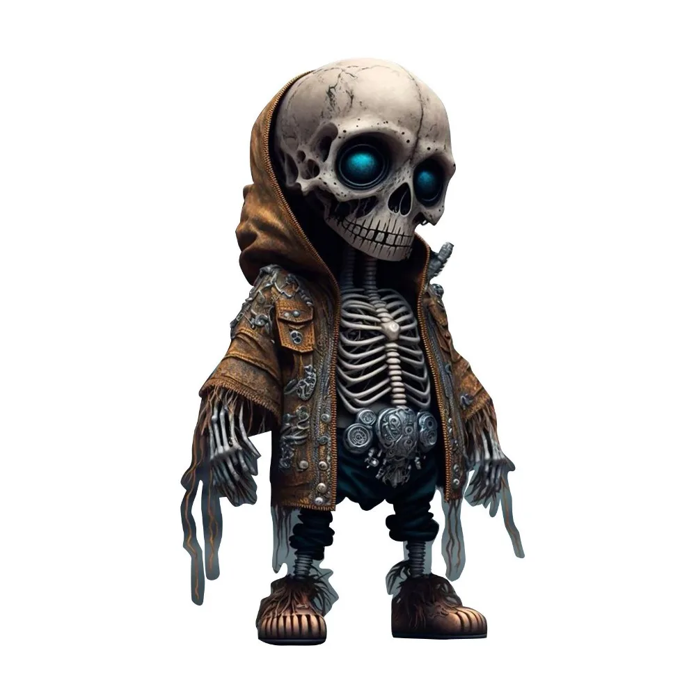 Skeleton Car Mirror Dangle Car Interior Decorations Acrylic Spooky Car Rearview Mirror Hangings Halloween Skeleton Statue