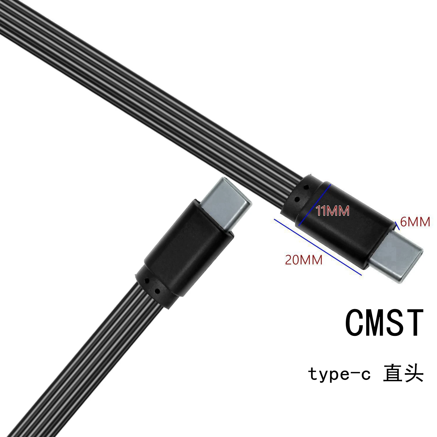 5&10CM Type C to USB-C 90° Angled adapter cable Power bank flexible cable PD cable charging cable USB C bend flat silicone cable