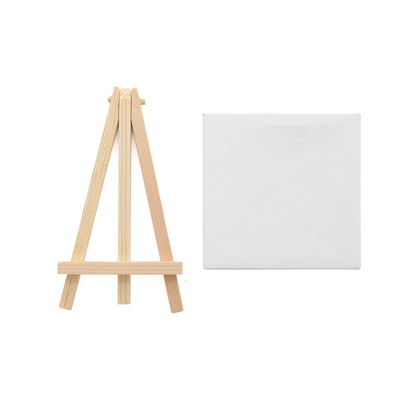 23Pcs Mini Easel Drawing Board Set Wooden Tripod Acrylic Oil Paint Kit for Kids Beginner Artists  Art Painting Supplies view 2