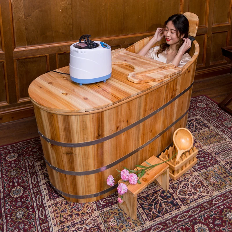 Adult Wooden Bathtub Foldable Newborn Bath Outdoor Spa Ice Tub Adults Baby Professional Pedicure Hot Badewanne Outside Mobile