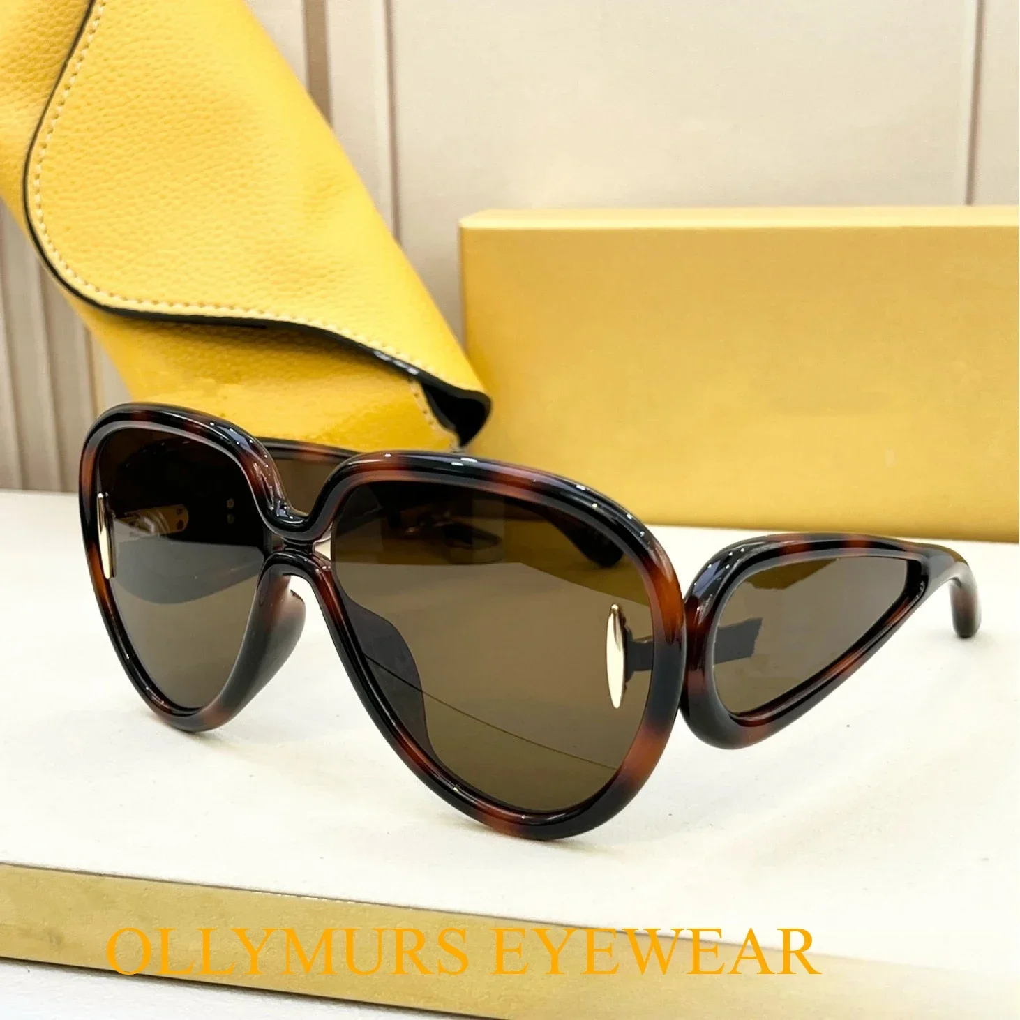 جودة عالية أزياء جديدة النظارات الشمسية المصمم الأصلي LW40132II المستقبل الحديث خلات والنايلون الطيار قناع النظارات الشمسية العصرية #1