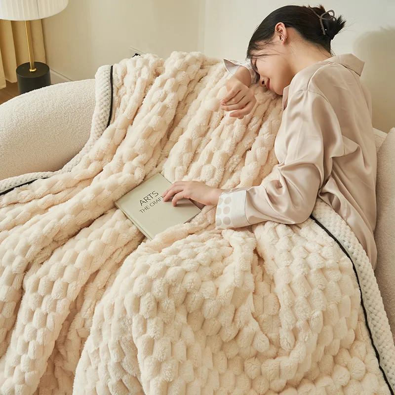 Golden Turtle Velvet High Weight Blanket A-Class Thickened Fleece Milk Velvet Blanket Warm Cover Blanket