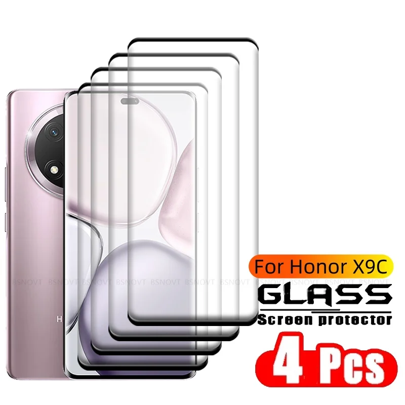 

1/2/3/4PCS For Honor X9C Glass Huawei Honor X9C Tempered Glass Protective 9H Full Cover Curved Screen Protector Honor X9C X9 C
