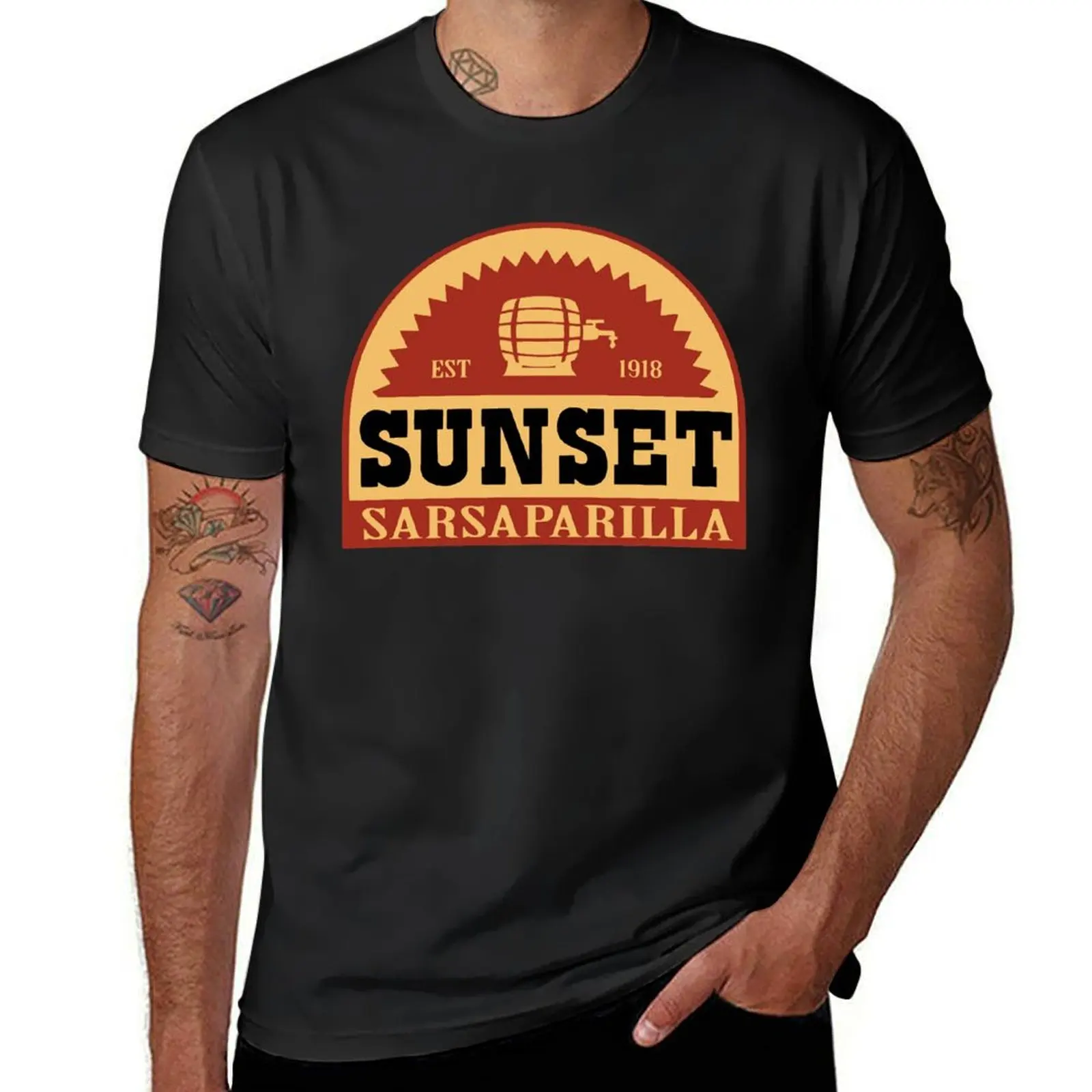 

Sunset sarsaparilla essential t shirt T-Shirt plus sizes sublime animal prinfor boys customizeds men clothing