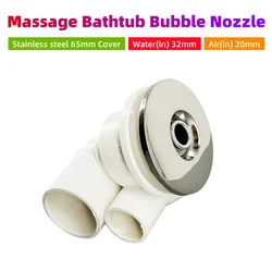 Φ65mm Cover 32mm Water-in Jet Nozzle Stainless Steel Cap PVC Body Massage Bathtub Bubble Nozzle Hot Tub Water Jet Nozzle