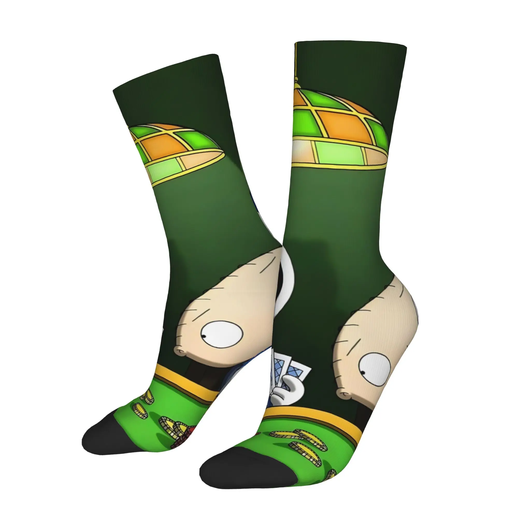 

1 Pair Happy Funny Men's compression Sock The Pretentious Dog Retro Harajuku Stewie Brian Hip Hop Novelty Pattern Crew Sock