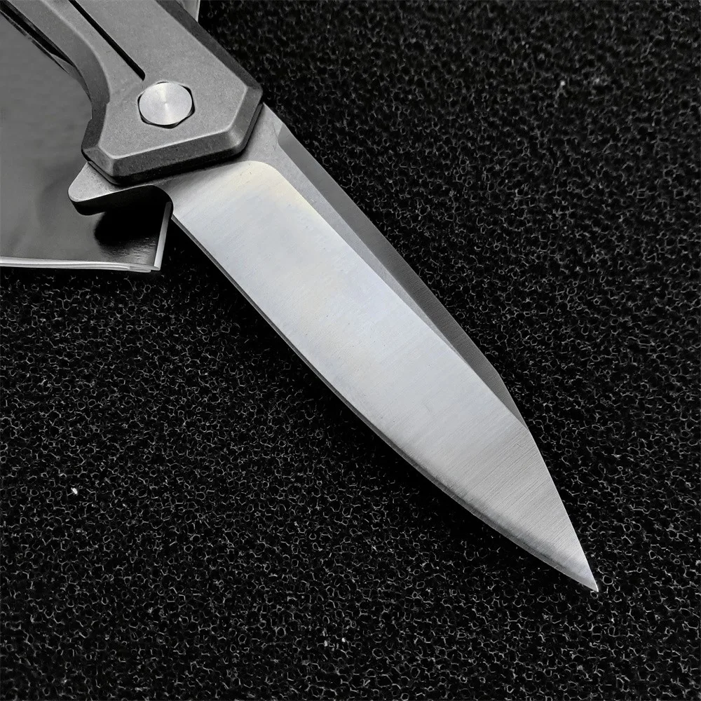 0808 Rexford Flipper Folding Pocket Knife D2 Blade 420 Steel Handle Outdoor Tactical EDC Knives Camping Hunting Survival Tool