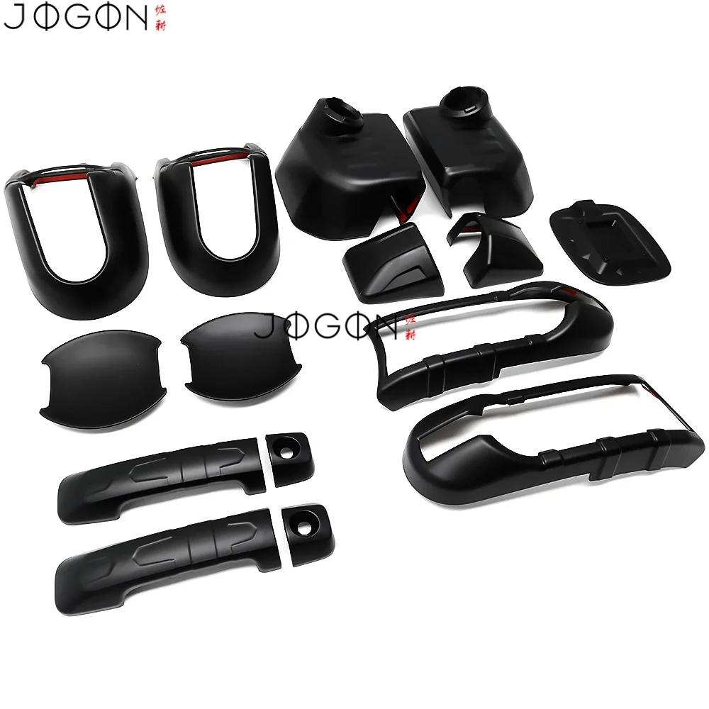 Per Toyota FJ Cruiser 2007-2022 Nero Opaco Auto Tappi Per Specchietti Posteriore Maniglia Della Porta Ciotola Della Luce di Nebbia Telaio di Copertura Del Serbatoio Del Carburante accessori