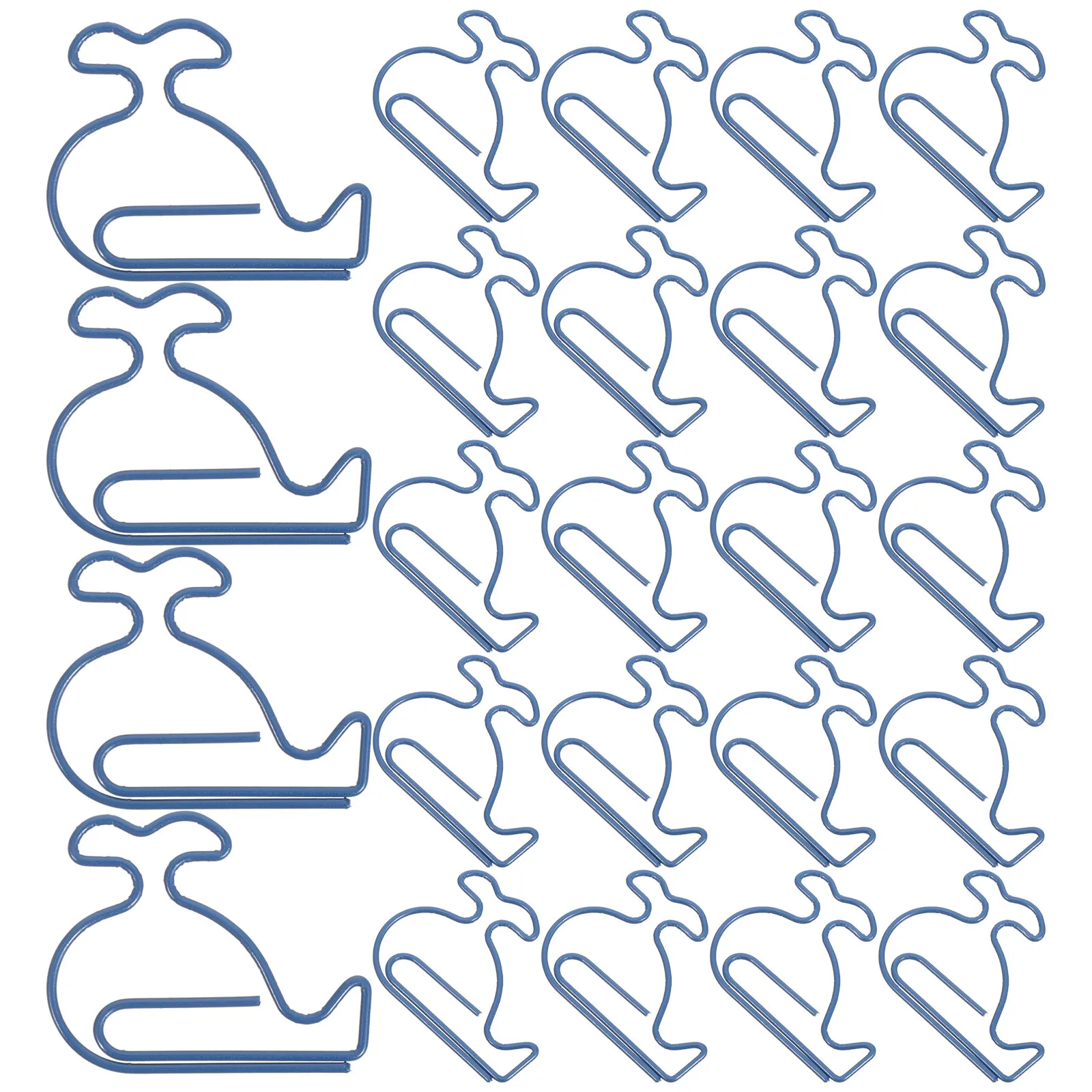 

50pcs Paperclips Cute Mini Whale Shaped Paper Clips Metal Animal Bookmark Stationery For Home, Office, School, Organizing Crafts