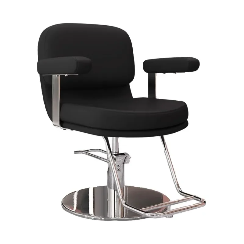 White Spinning Barber Chair Swivel Stool Kitchen Facial Chair Stylist Barbershop Ergonomic Espejos De Barberia Saloon Furniture