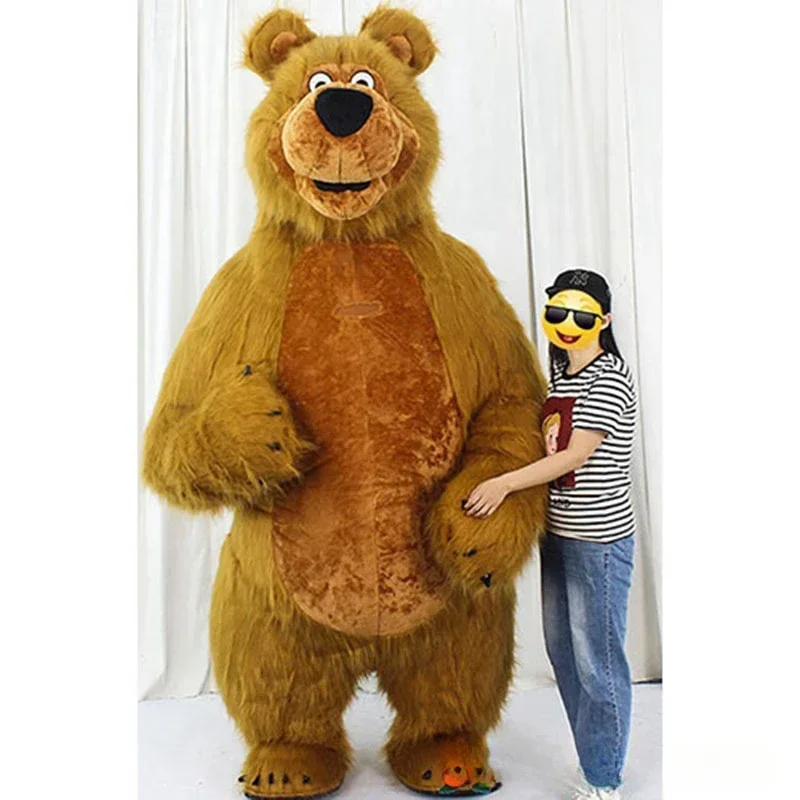 Giant Full Body Inflatable Bear Mascot Costume Adult Walkable Blow Up Suit Stage Wear Character Fancy Dress for Entertainment image 5