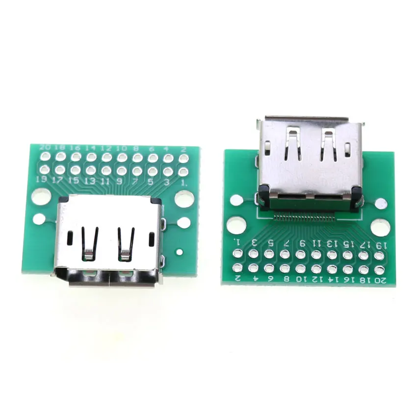 Cltgxdd 1pcs Compatible-HDMI Display Port DP Test Board 20Pin 20P Female Socket Connector with PCB Board