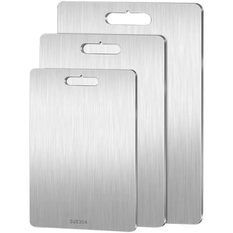 

Stainless Steel Panel and Chopping Board Kitchen Household Thickened Double Sided Cutting Board Block Kneading Dough Board