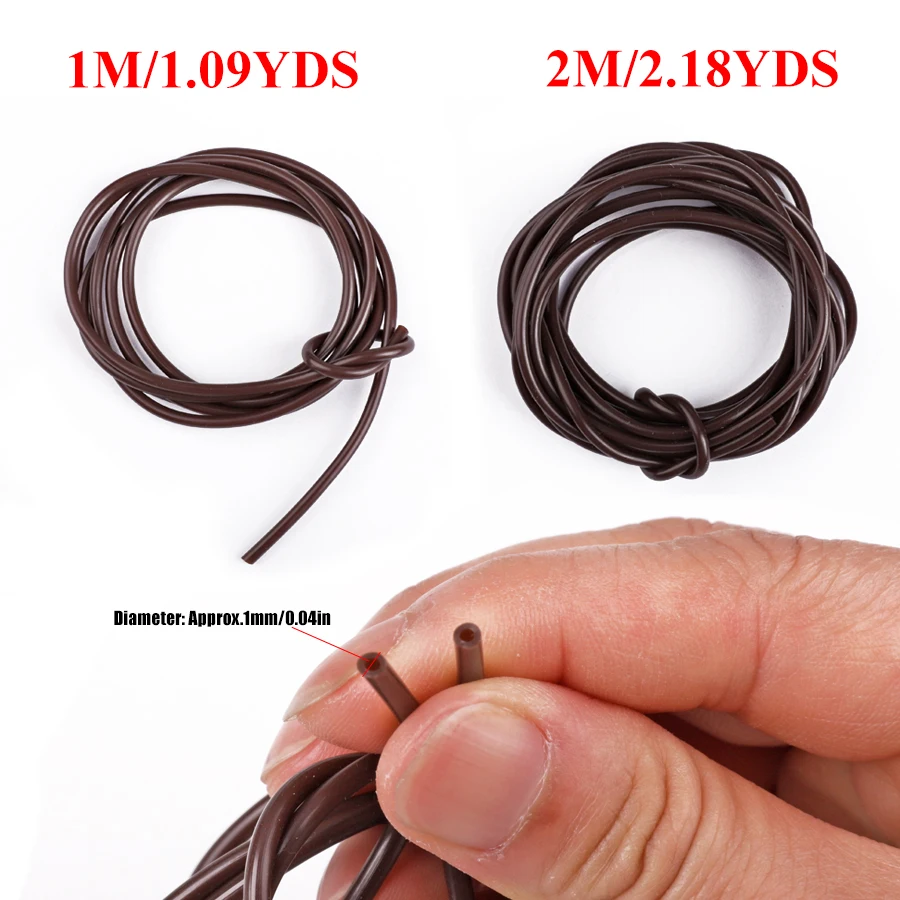 FISH KING 1M/2M  Carp Fishing Hook Silicone Tube Anti-tangle Rig Tubing for Safety Lead-clip System