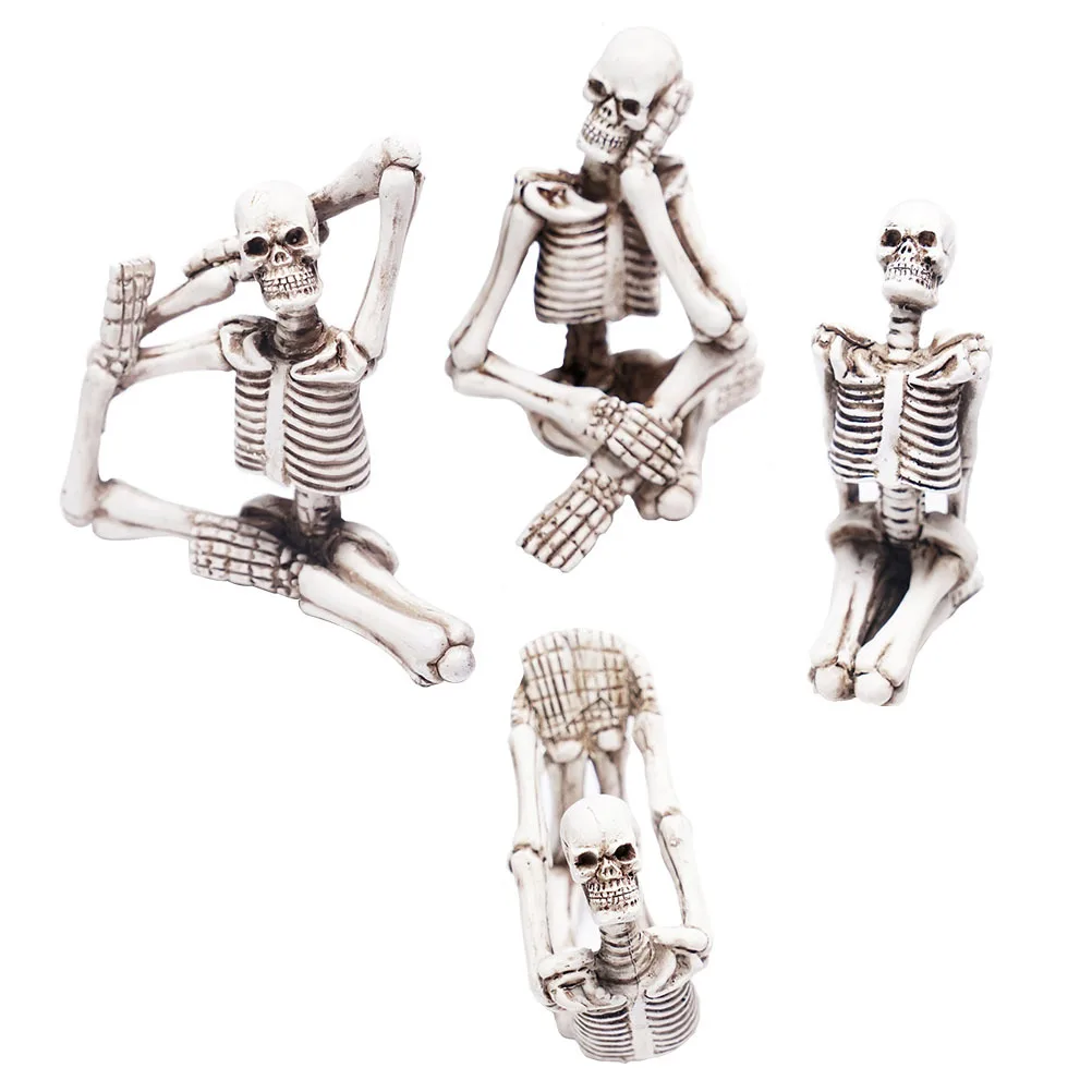 

4Pcs Yoga Decor High Quality Halloween Resin Party Props Lifelike Haunted House Decoration Ornament