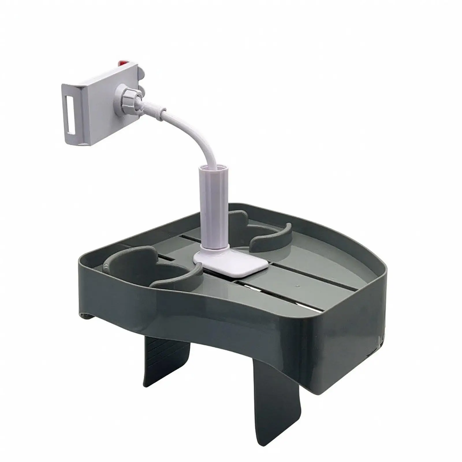 Outdoor Pool Phone Holder with Beverage Base for Spa Edge Plastic Caddy for Patio Deck Accessories