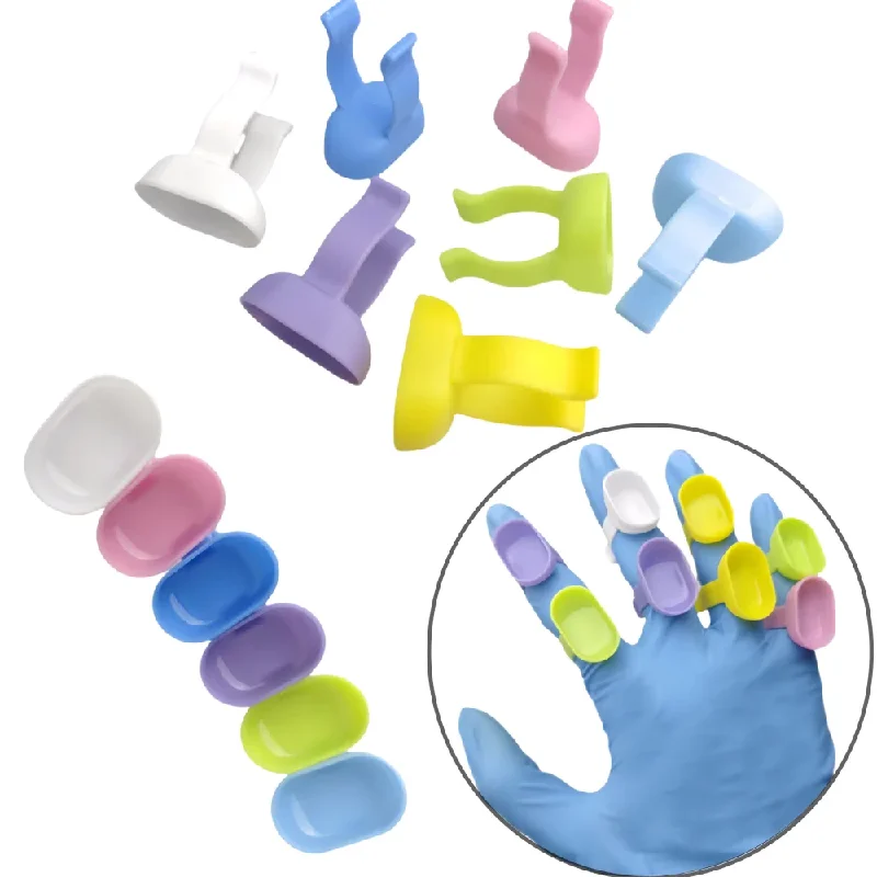 100pcs Disposable Dental Dappen Dish Silicone Mixing Rings Prophy Paste Holders Assorted Color Dental Mixing Cups Dental Tool