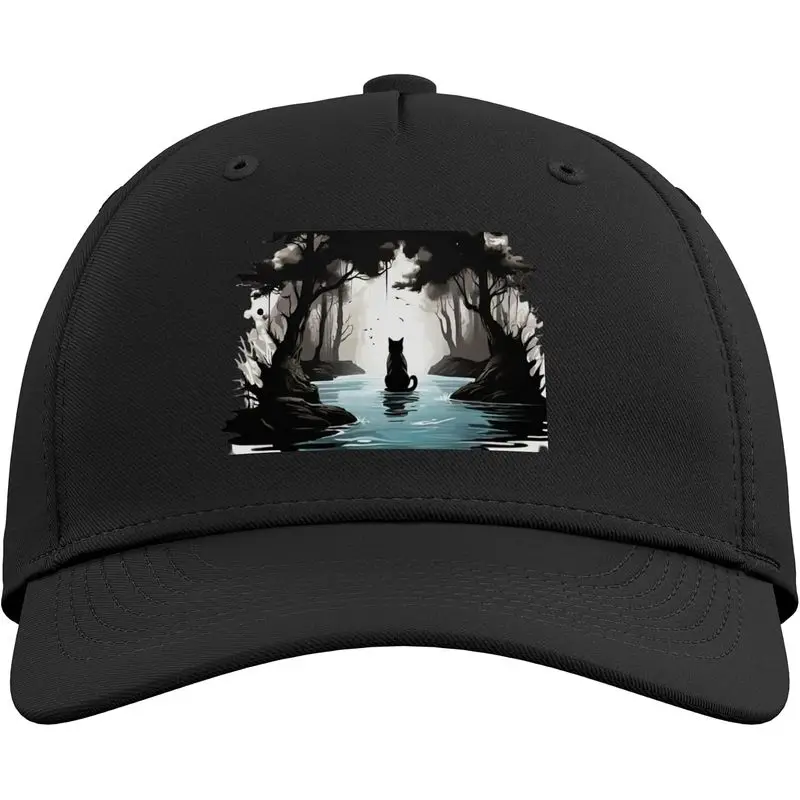 Graphic Cat Retro Cat Motifs Cat Cute Cat Owner Cat Dad Tees Adjustable Baseball Hat